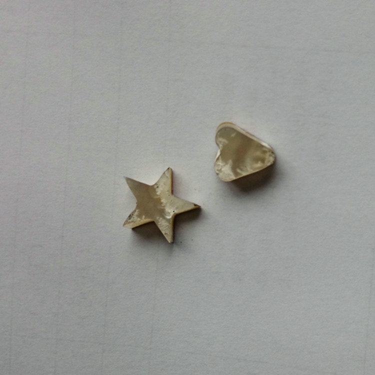 砂線切割機(jī)切割的貝殼五角星和心形形狀